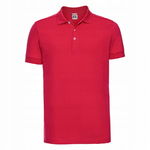 Koszulka męska Stretch Polo z krótkim rękawem Klasyczna Czerwień r. 2XL