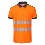 Koszulka Polo ostrzegawcza PW3 Pomarańczowy/Czarny r. XL