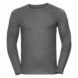 Koszulka męska z długim rękawem, bawełna czesana Szary r. 2XL