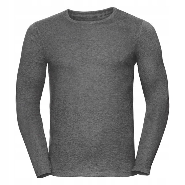 Koszulka męska z długim rękawem, bawełna czesana Szary r. 2XL
