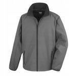 Kurtka męska Soft Shell oddychająca wiatro odporna Węglowy czarny r. XL