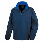 Kurtka męska Soft Shell oddychająca wiatro odporna Granatowy r. 4XL