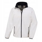 Kurtka męska Soft Shell oddychająca wiatro odporna Biały/Czarny r. 2XL