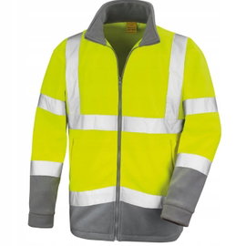 Kurtka męska odblaskowa z polarem w środku Żółty/Szary r. 3XL