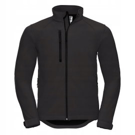 Kurtka męska bez kaptura 3 warstwy soft shell Czarny r. XS