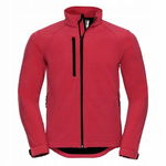 Kurtka męska bez kaptura 3 warstwy soft shell Klasyczna Czerwień r. S