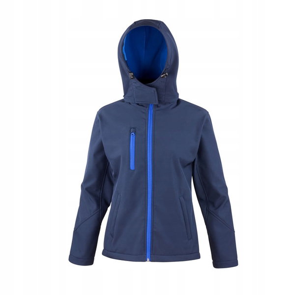 Kurtka damska Soft Shell z kapturem rozpinana Granatowy r. 2XL
