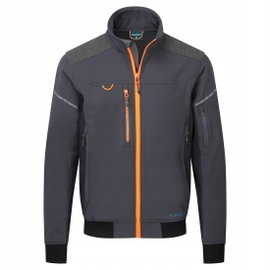 Kurtka Softshell EV4 Bomber (3L) Metaliczny Szary Długi r. XXL