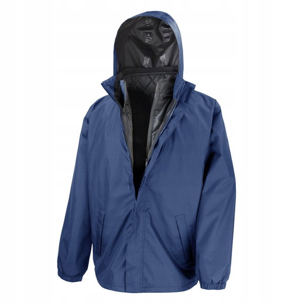 Kurtka Unisex 3 w 1 Odporna na różne warunki atmosferyczne Granatowy r. XS