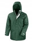 Kurtka Unisex Winter Parka wykończona polarem Zielony butelkowy r. M