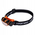 Latarka czołowa LED USB Czarny r.