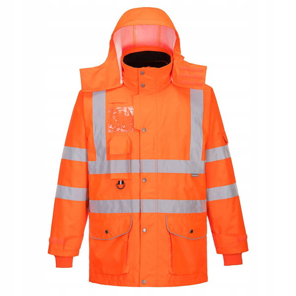 Oddychająca kurtka Hi-Vis do ruchu ulicznego Pomarańczowy r. L