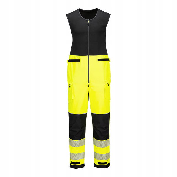 Ogrodniczki ostrzegawcze przeciwdeszczowe PW3 (3L) Żółty/Czarny r. XXL
