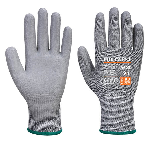 Rękawica antyprzecięciowa C powlekana PU Szary r. L