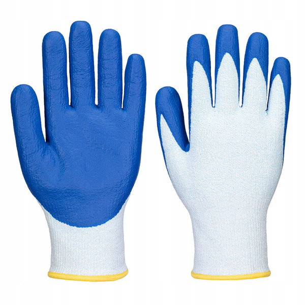 Rękawice antyprzecięciowe C powlekane nitrylem Niebieski r. XXL