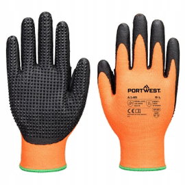 Rękawice nitrylowe Grip 13 z wysokimi kropkami Pomarańczowy/Czarny r. L