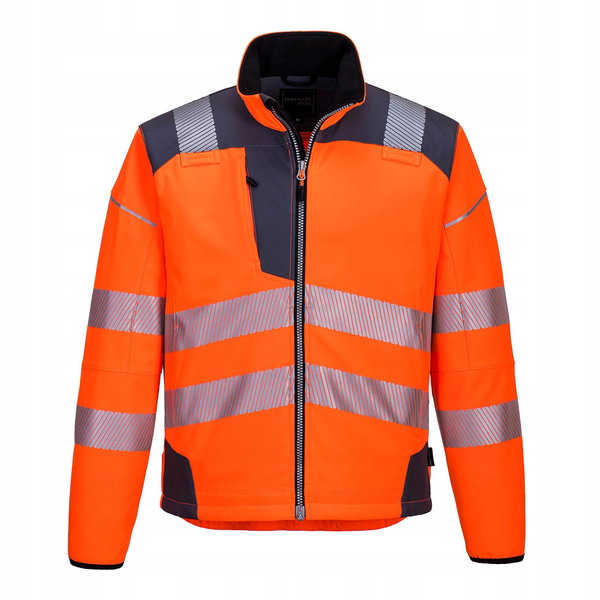 Softshell ostrzegawczy PW3 Pomarańczowy/Szary r. XXXL