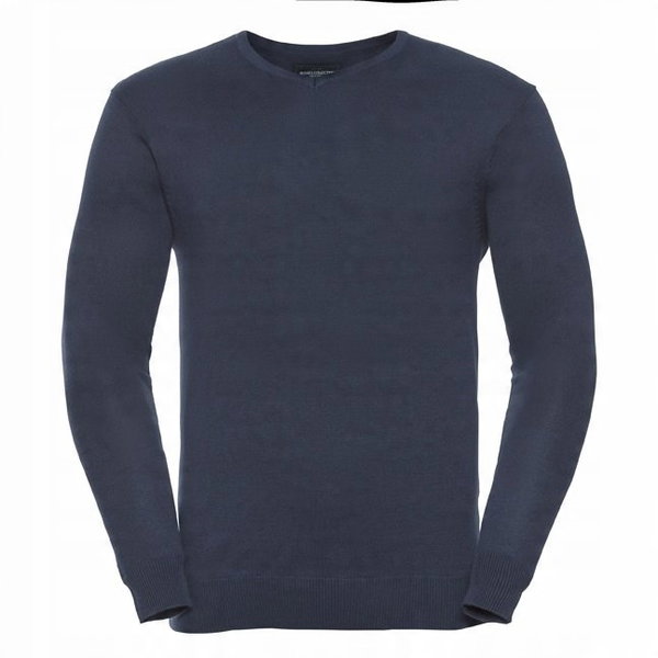 Sweter męski przez głowę V-neck Francuski Granatowy r. 2XL