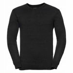 Sweter męski przez głowę V-neck Czarny r. XS