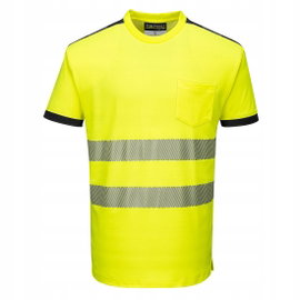 T-Shirt ostrzegawczy PW3 Żółty/Czarny r. L