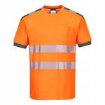T-Shirt ostrzegawczy PW3 Pomarańczowy/Szary r. S