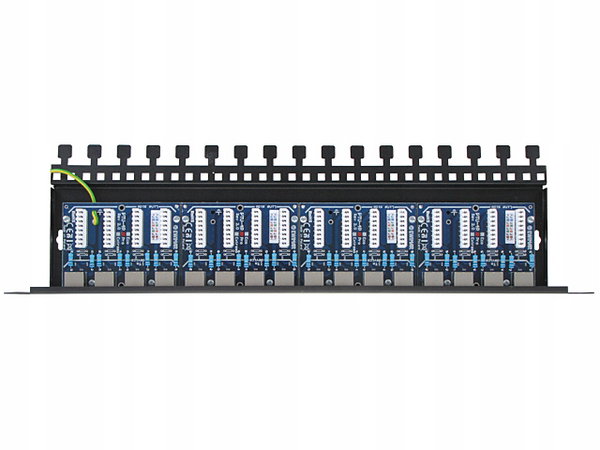 16-kanałowy panel zabezpieczający LAN z ochroną PoE EWIMAR PTU-516R-PRO/PoE