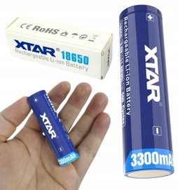 Akumulator 18650 Li-Ion 3,6V Xtar 3300mAh (1 szt.) z zabezpieczeniem