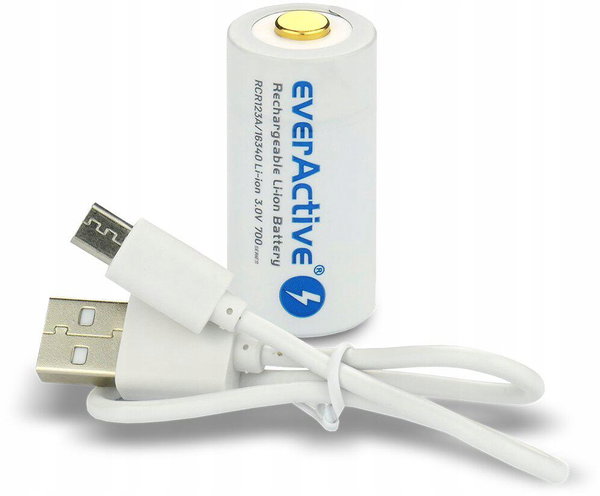 Akumulatorek 16340 R-CR123 3V everActive 700mAh (1 szt.) z zabezpieczeniem