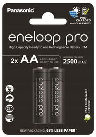 Akumulatorki R6 / AA Panasonic Eneloop PRO 2500mAh Ni-MH BK-3HCDE/2BE 2 szt