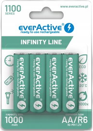 Akumulatorki AA / R06 Ni-MH everActive 1100mAh Infinity Line 3000 cykli (bl
