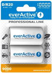 Akumulatorki D / R20 Ni-MH everActive 10000mAh Professional Line box 2 szt