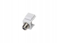 Adapter typu keystone ze złączem F biały ALANTEC