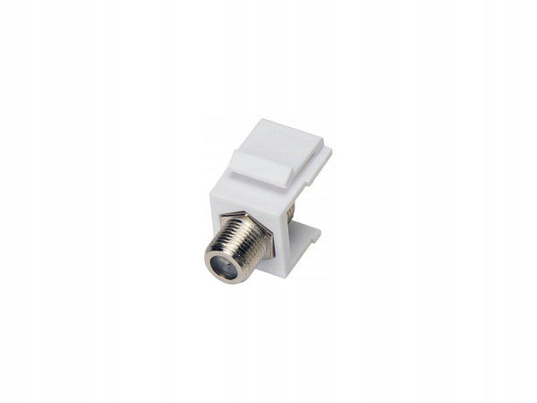 Adapter typu keystone ze złączem F biały ALANTEC