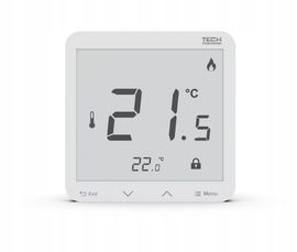 Bezprzewodowy regulator pokojowy biały R-8S PLUS Tech Sterowniki