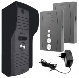 DOMOFON EURA ADP-51A3 DIFESA - 1-rodzinny, 2 unifony, interkom, grafit
