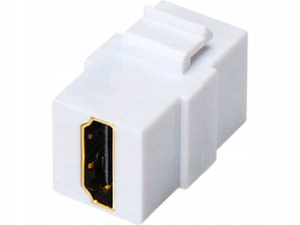 Gniazdo HDMI typu keystone (2x żeńskie), kolor biały ALANTEC