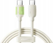 Kabel Joyroom S-A53 60W USB-C - USB-C z fluorescencyjną końcówką 2 m - beżo