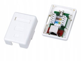 Gniazdo natynkowe STP kat.5e 1xRJ45 ALANTEC - ALANTEC