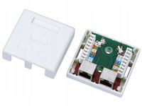 Gniazdo natynkowe STP kat.5e 2xRJ45 ALANTEC - ALANTEC
