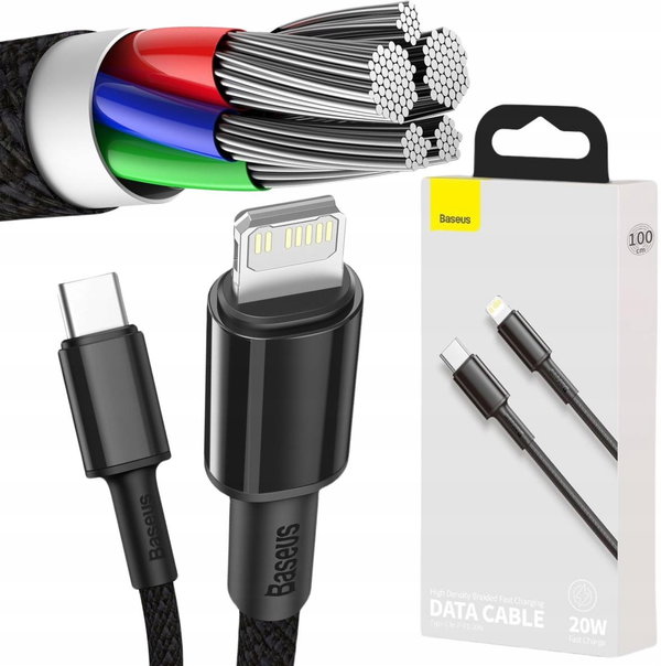 KABEL USB-C -> Lightning / iPhone Baseus Cafule CATLGD-01 1m 20W PD Quick C