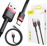 KABEL USB-A -> USB-C Baseus Cafule CATKLF-B91 100cm 3A QC 3.0 CZARNO-CZERWO