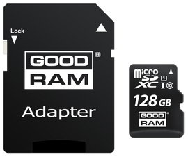 KARTA microSD GOODRAM UHS1 CL10 128GB ADAPTER 100M