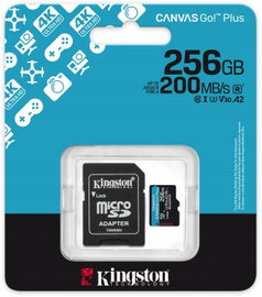 Karta pamięci microSD 256GB Kingston CanvasGo! Plus 200MB/s A2 U3 V30 + ada