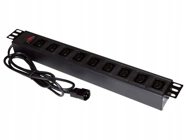 Listwa zasilająca 19" gniazdo 9 x IEC320 C13