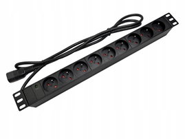 Listwa zasilająca 19" gniazdo 9 x CEE 7/5 wtyk IEC320 C14 ALANTEC - ALANTEC