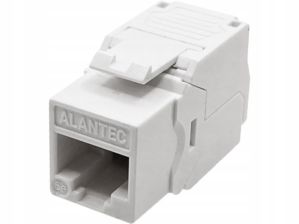 Moduł keystone RJ45 beznarzędziowy UTP kat.5e, SLIM, kolor biały ALANTEC