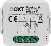 Moduł OXT przekaźnik 1 obwód pomiar 16A WIFI TUYA