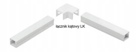 Osprzęt do listew elektroinstalacyjnych, łącznik kątowy BIAŁY LK 25x18 (1sz