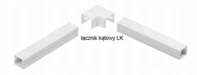 Osprzęt do listew elektroinstalacyjnych, łącznik kątowy BIAŁY LK 25x18 (1sz