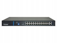 Niezarządzalny przełącznik (switch) 24 porty RJ45 PoE+ 100Mb/s + 2 porty RJ